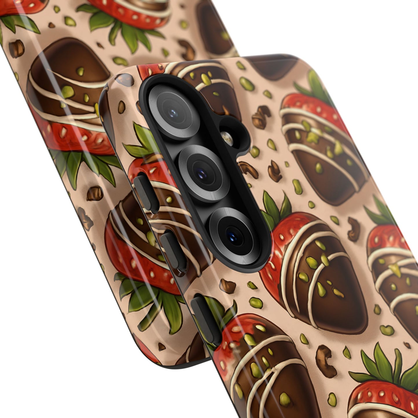 Chocolate Strawberries Phone Case – Dessert-Inspired Protective Case