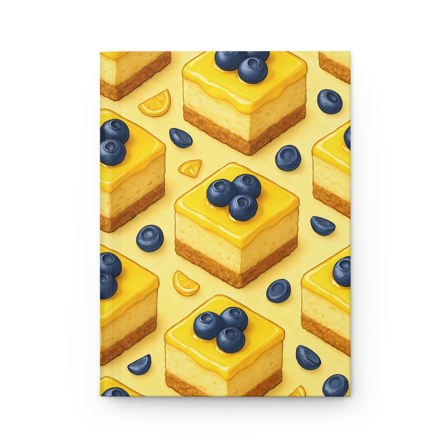 Lemon Blueberry Cheesecake Bites Notebook — Dessert-Inspired Hardcover Journal for Bakers | Sweet Pastry Notebooks