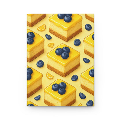 Lemon Blueberry Cheesecake Bites Notebook — Dessert-Inspired Hardcover Journal for Bakers | Sweet Pastry Notebooks