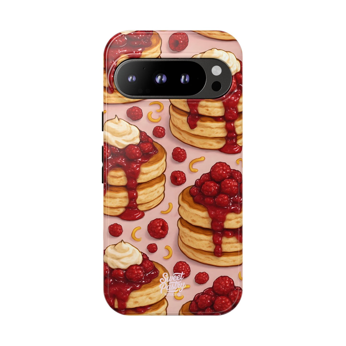 Raspberry Pancakes Phone Case – Dessert-Inspired Protective Case