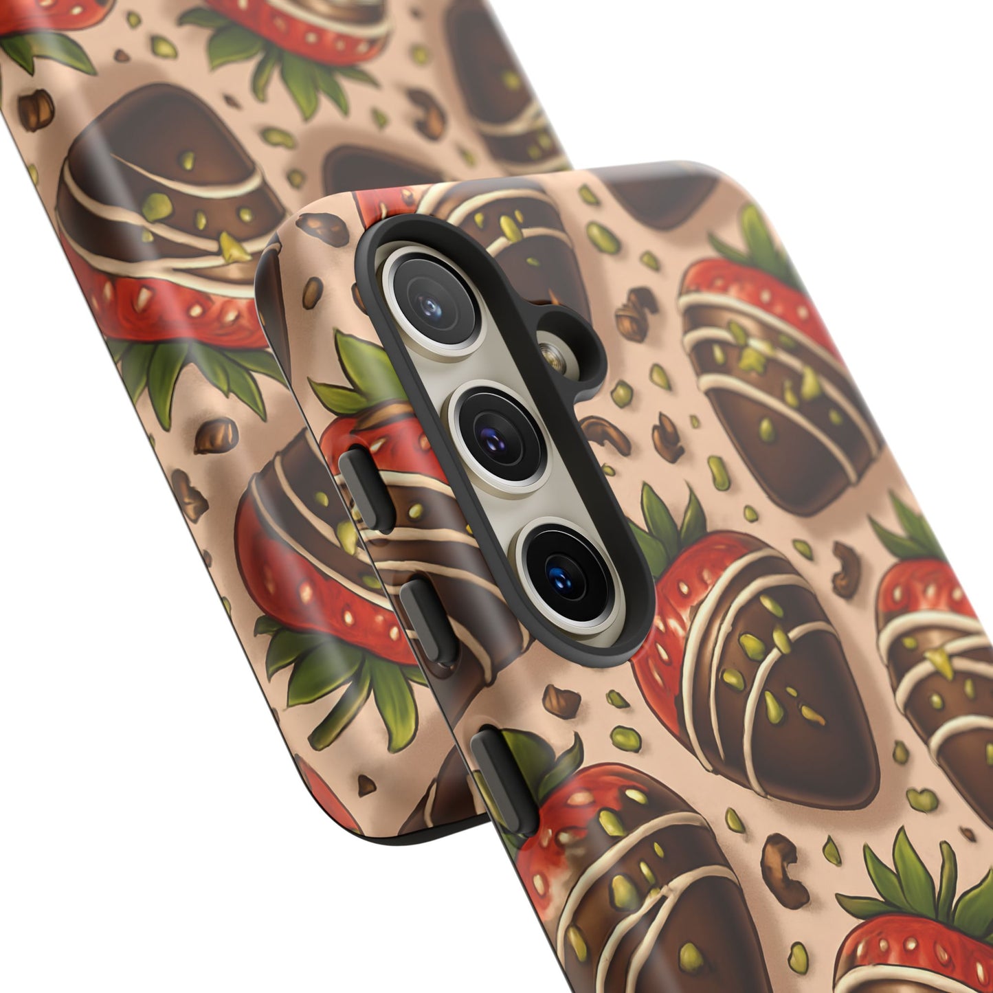 Chocolate Strawberries Phone Case – Dessert-Inspired Protective Case