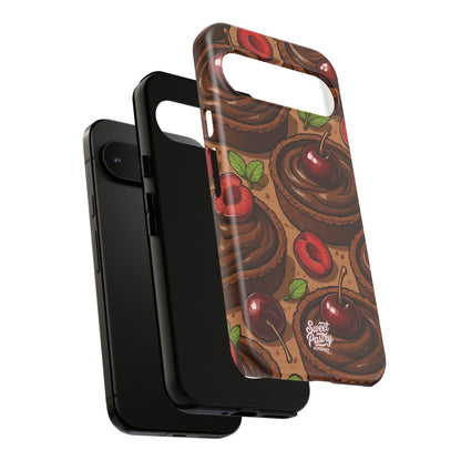 Cherry Chocolate Tart Phone Case – Dessert-Inspired Protective Case