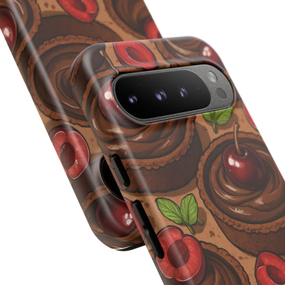 Cherry Chocolate Tart Phone Case – Dessert-Inspired Protective Case