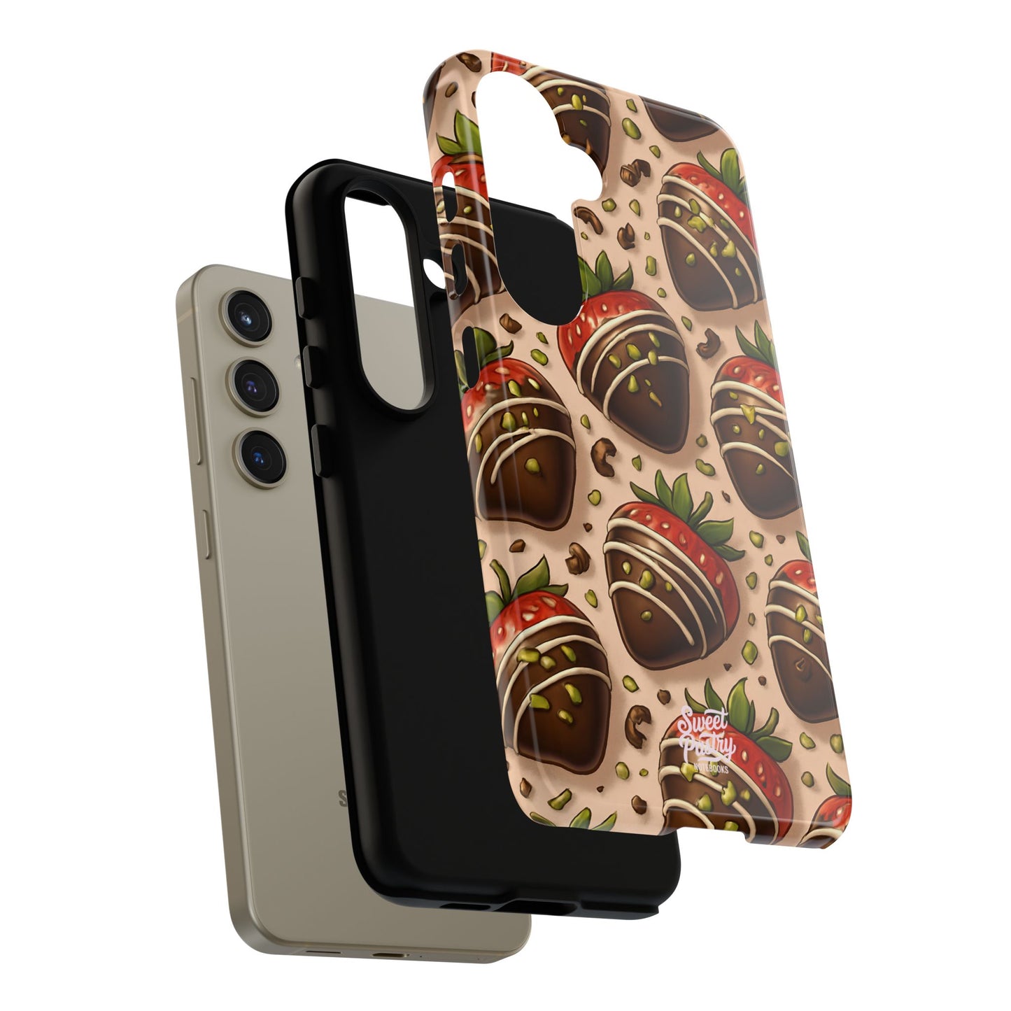 Chocolate Strawberries Phone Case – Dessert-Inspired Protective Case