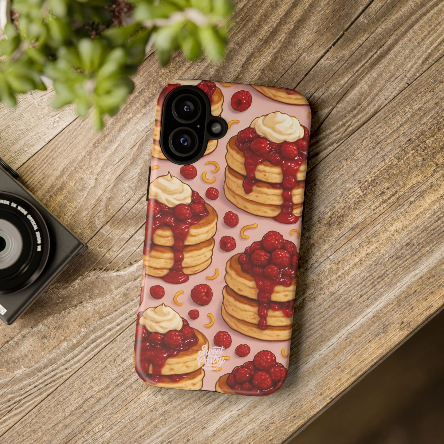 Raspberry Pancakes Phone Case – Dessert-Inspired Protective Case
