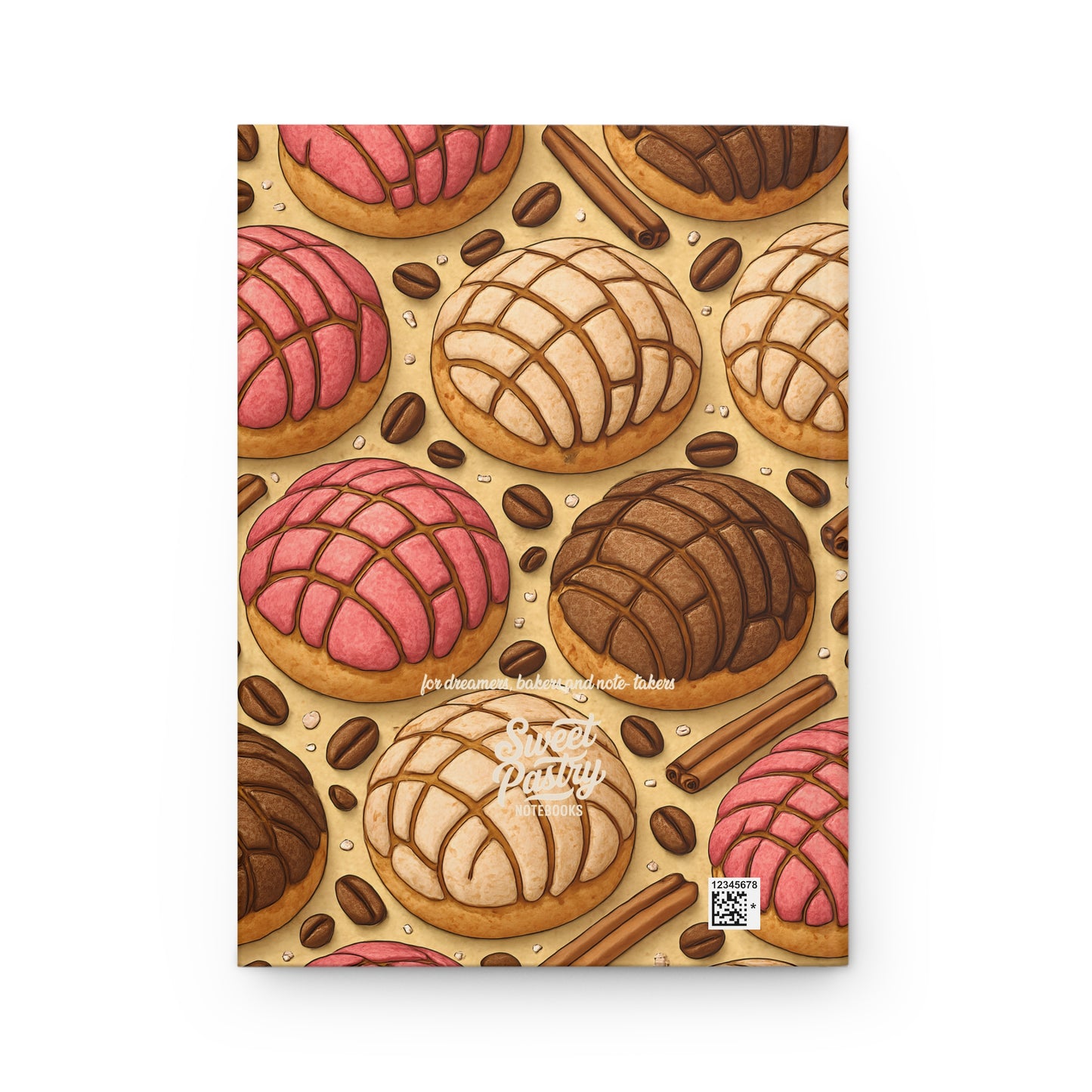 Mexican Conchas Notebook — Dessert-Inspired Hardcover Journal for Bakers | Sweet Pastry Notebooks