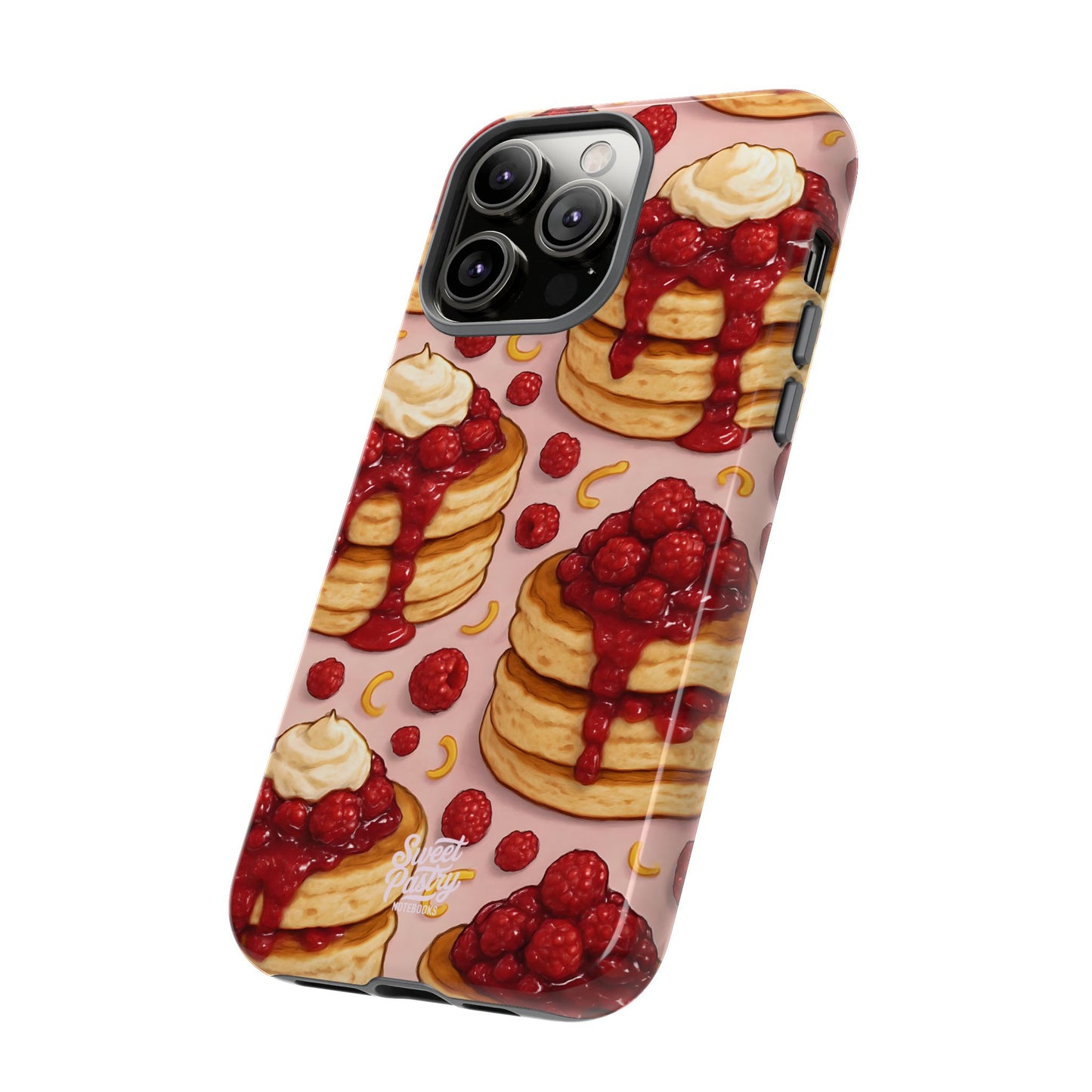 Raspberry Pancakes Phone Case – Dessert-Inspired Protective Case
