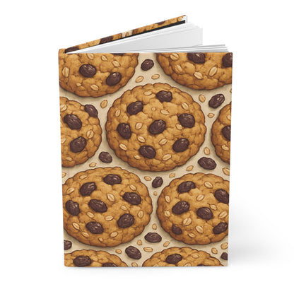 Oatmeal Raisin Cookie Notebook — Dessert-Inspired Hardcover Journal for Bakers | Sweet Pastry Notebooks