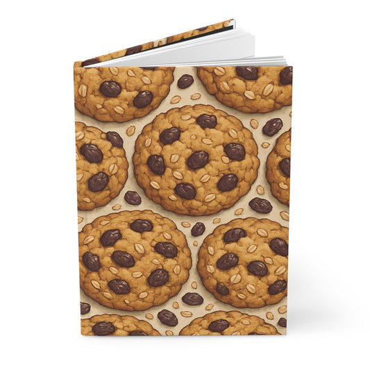 Oatmeal Raisin Cookie Notebook — Dessert-Inspired Hardcover Journal for Bakers | Sweet Pastry Notebooks