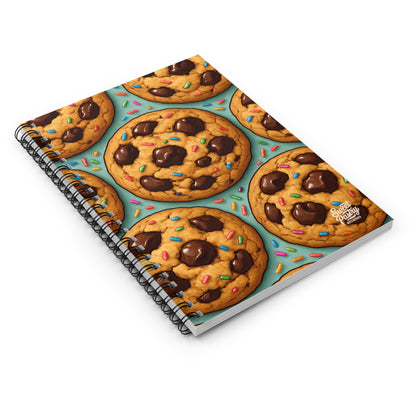 Chocolate Chip Cookies with Sprinkles Spiral Notebook — Dessert-Inspired Spiral Notebook for Bakers | Sweet Pastry Notebooks