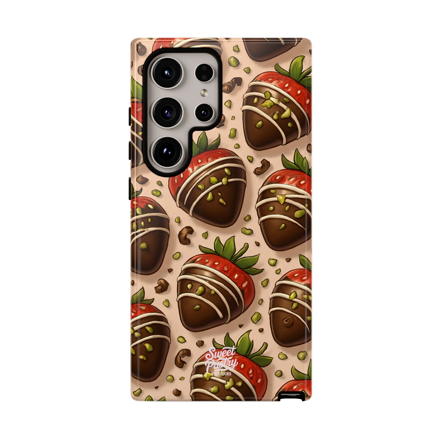 Chocolate Strawberries Phone Case – Dessert-Inspired Protective Case