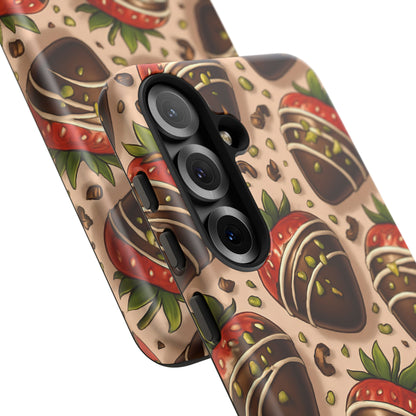 Chocolate Strawberries Phone Case – Dessert-Inspired Protective Case