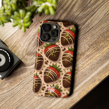 Chocolate Strawberries Phone Case – Dessert-Inspired Protective Case