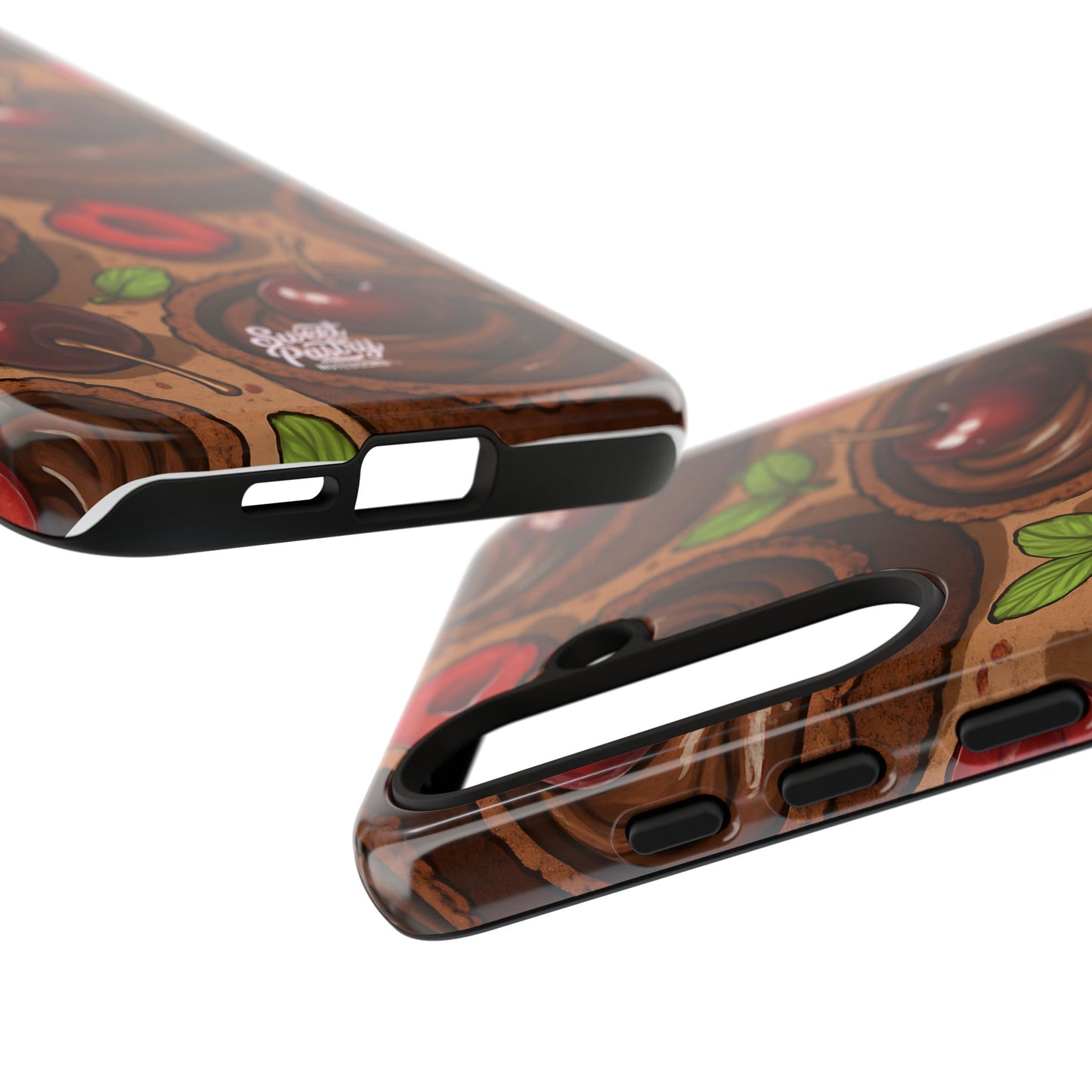 Cherry Chocolate Tart Phone Case – Dessert-Inspired Protective Case