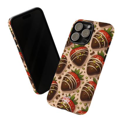 Chocolate Strawberries Phone Case – Dessert-Inspired Protective Case
