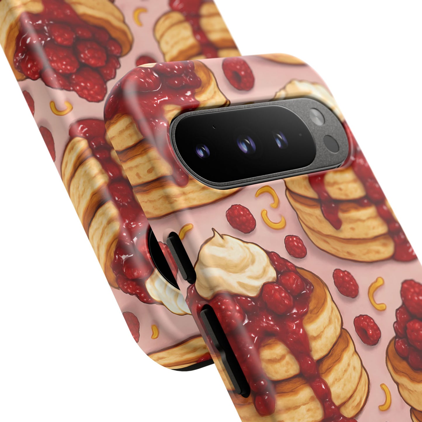 Raspberry Pancakes Phone Case – Dessert-Inspired Protective Case