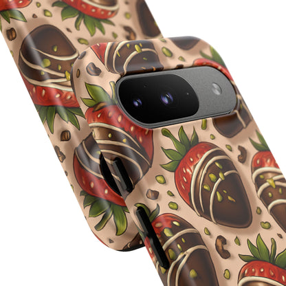 Chocolate Strawberries Phone Case – Dessert-Inspired Protective Case