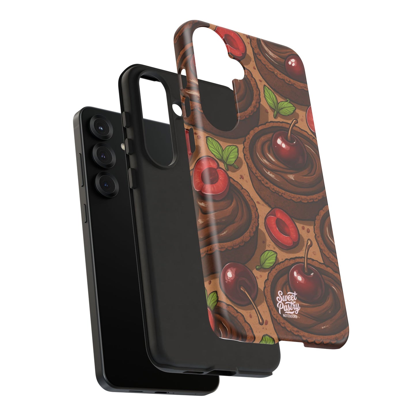 Cherry Chocolate Tart Phone Case – Dessert-Inspired Protective Case