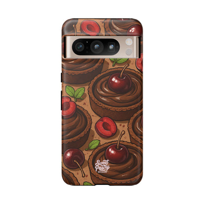 Cherry Chocolate Tart Phone Case – Dessert-Inspired Protective Case