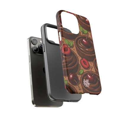 Cherry Chocolate Tart Phone Case – Dessert-Inspired Protective Case