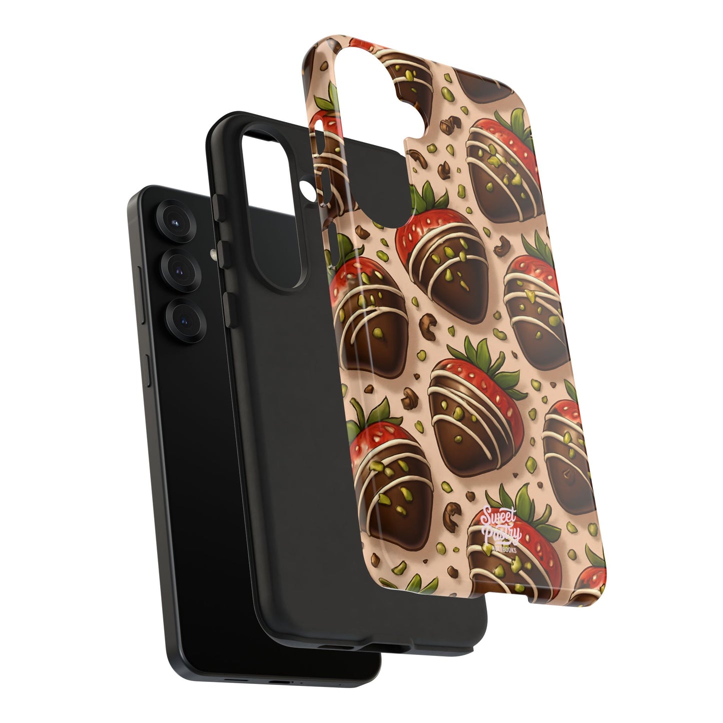 Chocolate Strawberries Phone Case – Dessert-Inspired Protective Case