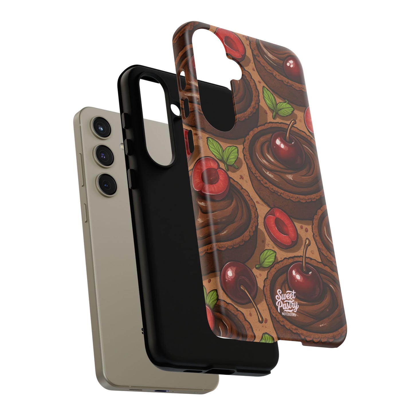 Cherry Chocolate Tart Phone Case – Dessert-Inspired Protective Case