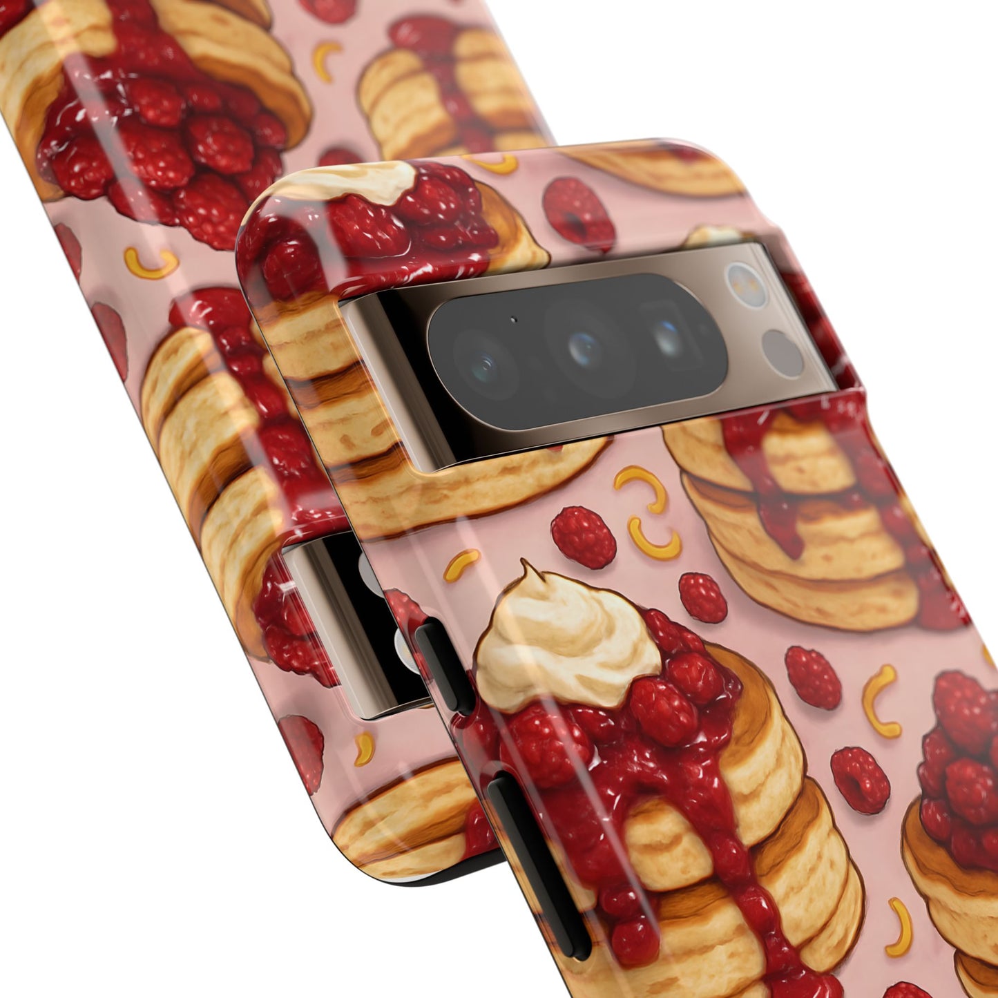 Raspberry Pancakes Phone Case – Dessert-Inspired Protective Case