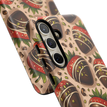Chocolate Strawberries Phone Case – Dessert-Inspired Protective Case