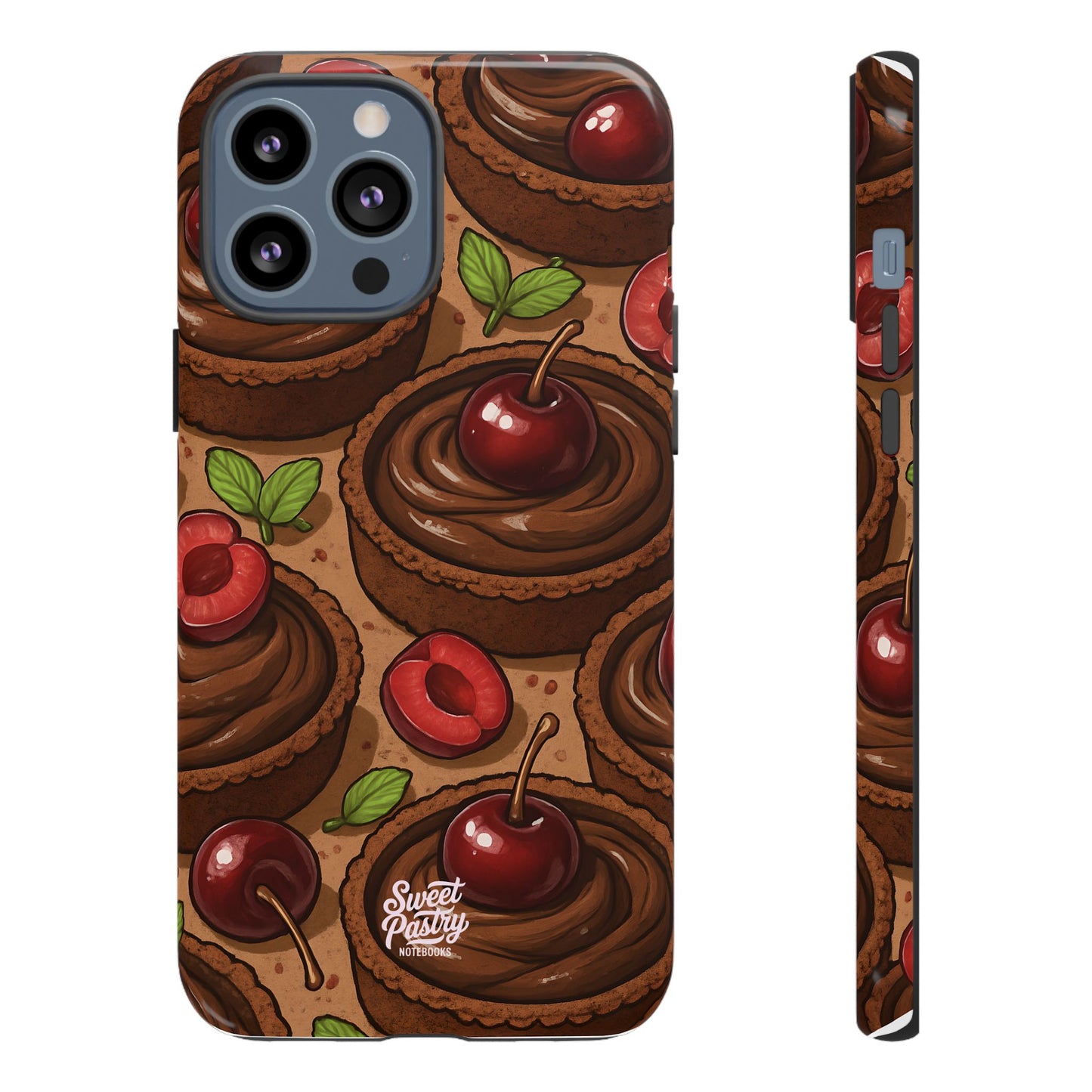 Cherry Chocolate Tart Phone Case – Dessert-Inspired Protective Case