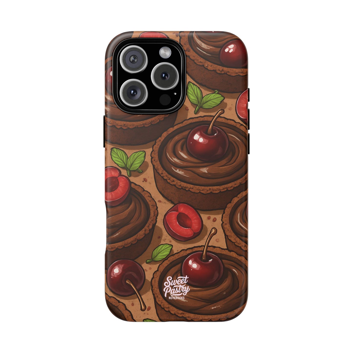 Cherry Chocolate Tart Phone Case – Dessert-Inspired Protective Case