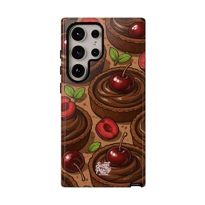 Cherry Chocolate Tart Phone Case – Dessert-Inspired Protective Case
