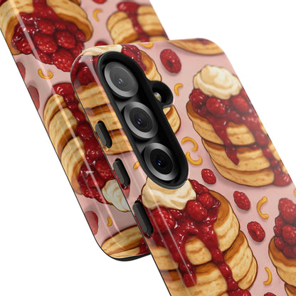 Raspberry Pancakes Phone Case – Dessert-Inspired Protective Case