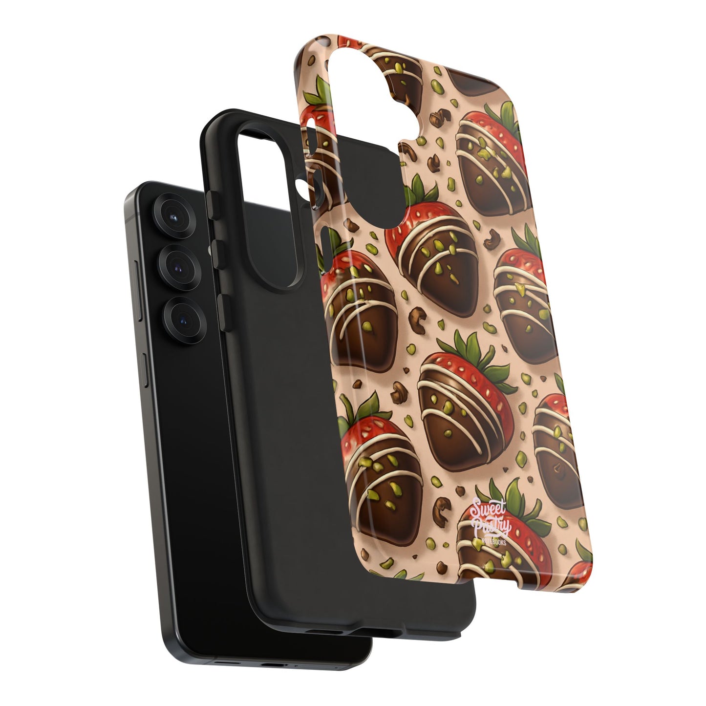 Chocolate Strawberries Phone Case – Dessert-Inspired Protective Case