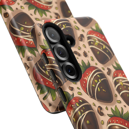 Chocolate Strawberries Phone Case – Dessert-Inspired Protective Case