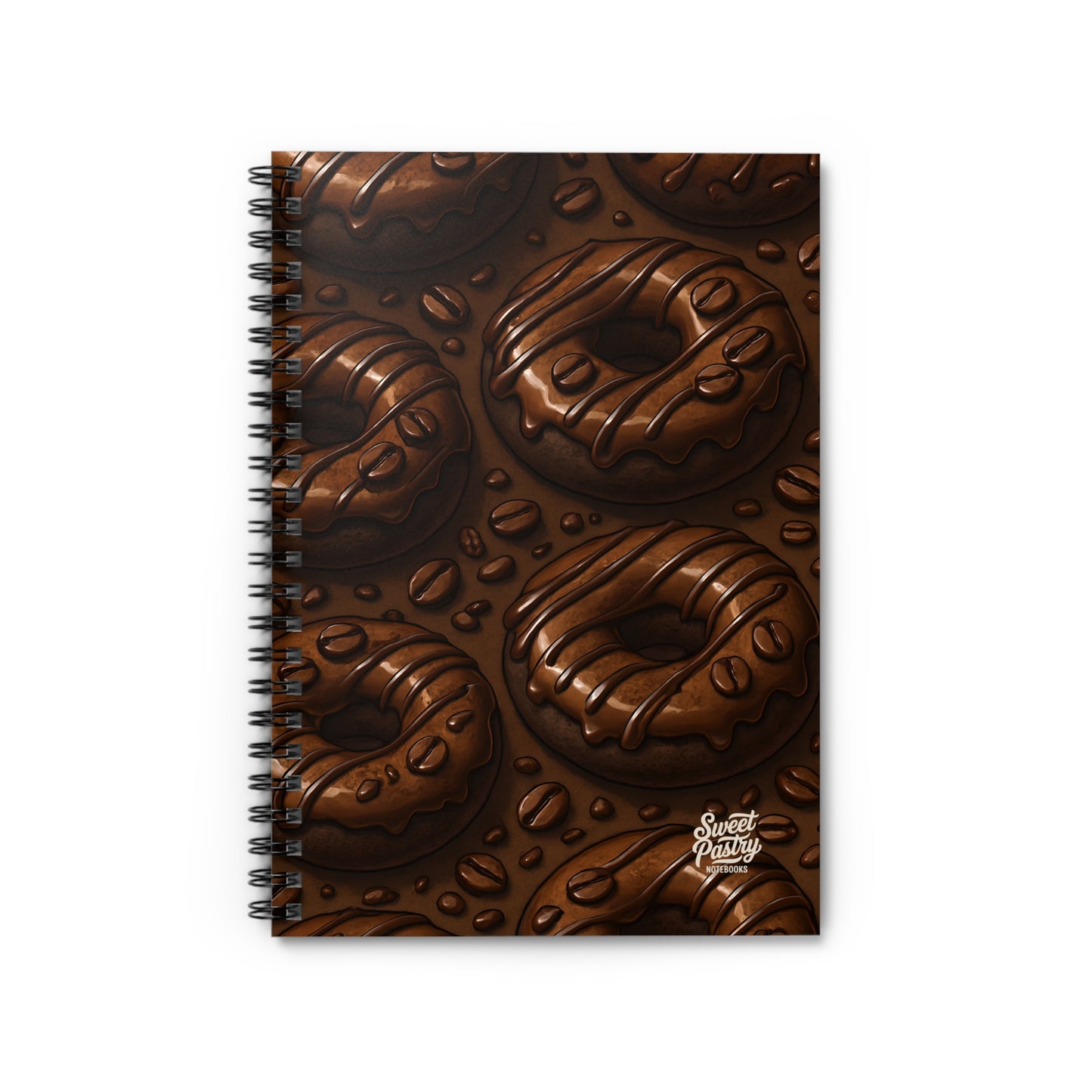 Chocolate Donuts Spiral Notebook — Dessert-Inspired Spiral Notebook for Bakers | Sweet Pastry Notebooks