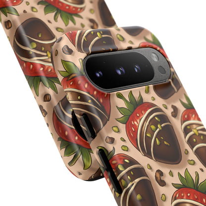 Chocolate Strawberries Phone Case – Dessert-Inspired Protective Case