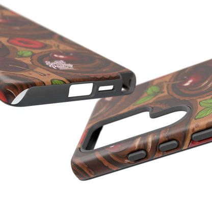 Cherry Chocolate Tart Phone Case – Dessert-Inspired Protective Case
