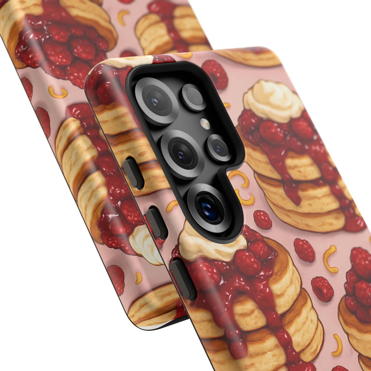Raspberry Pancakes Phone Case – Dessert-Inspired Protective Case