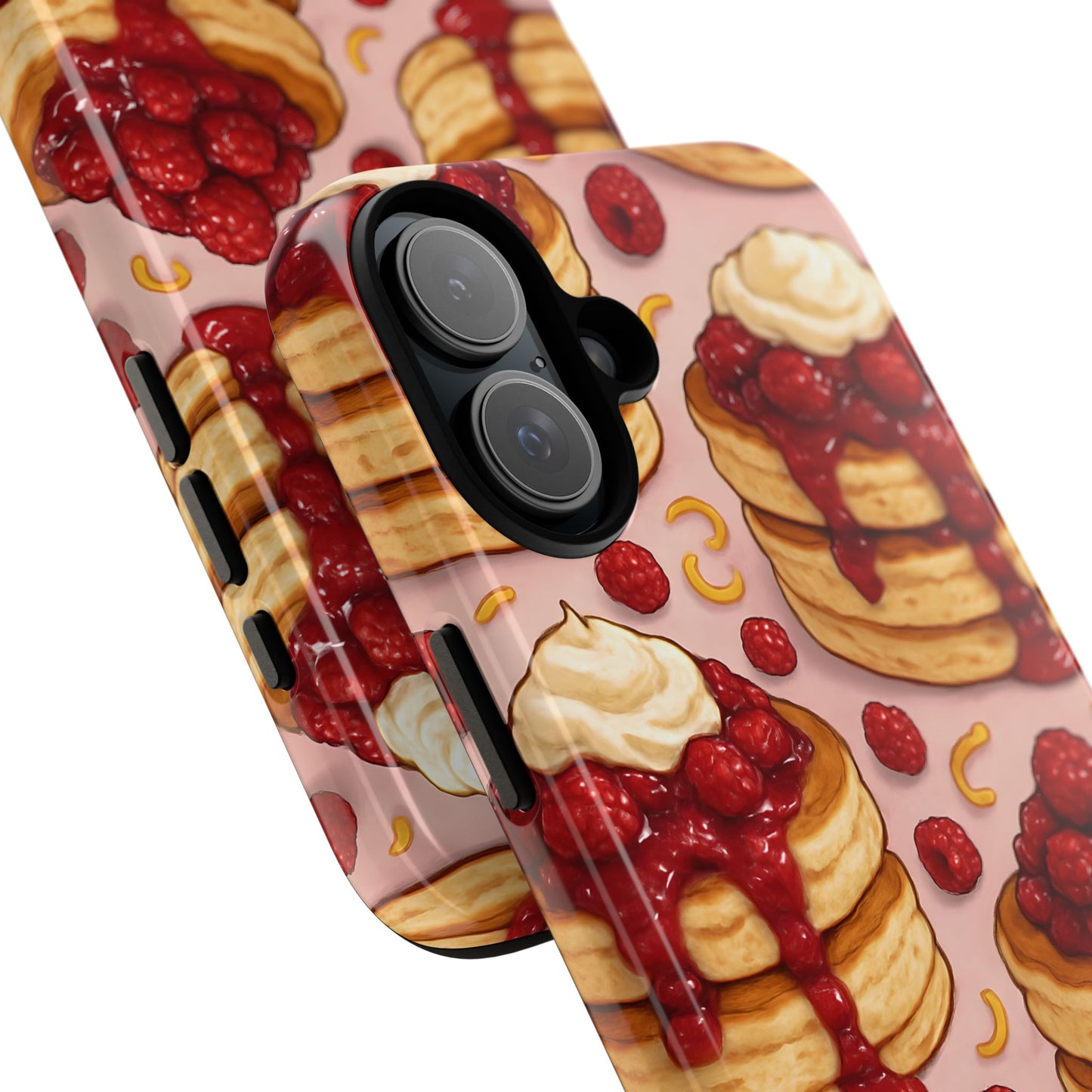 Raspberry Pancakes Phone Case – Dessert-Inspired Protective Case