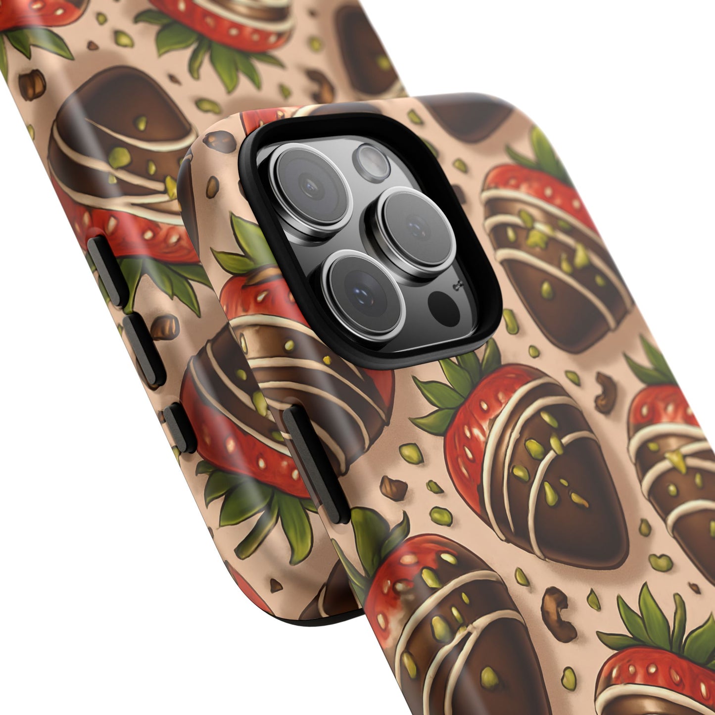 Chocolate Strawberries Phone Case – Dessert-Inspired Protective Case