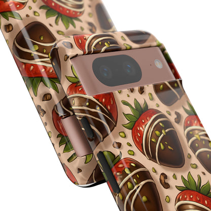 Chocolate Strawberries Phone Case – Dessert-Inspired Protective Case