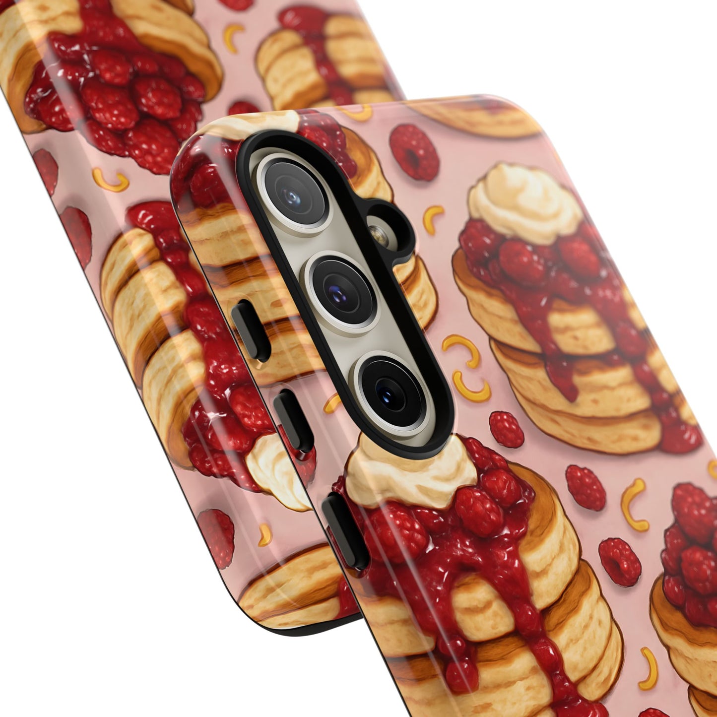 Raspberry Pancakes Phone Case – Dessert-Inspired Protective Case