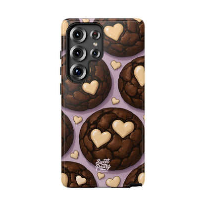 Double Chocolate & White hearts Phone Case – Dessert-Inspired Protective Case