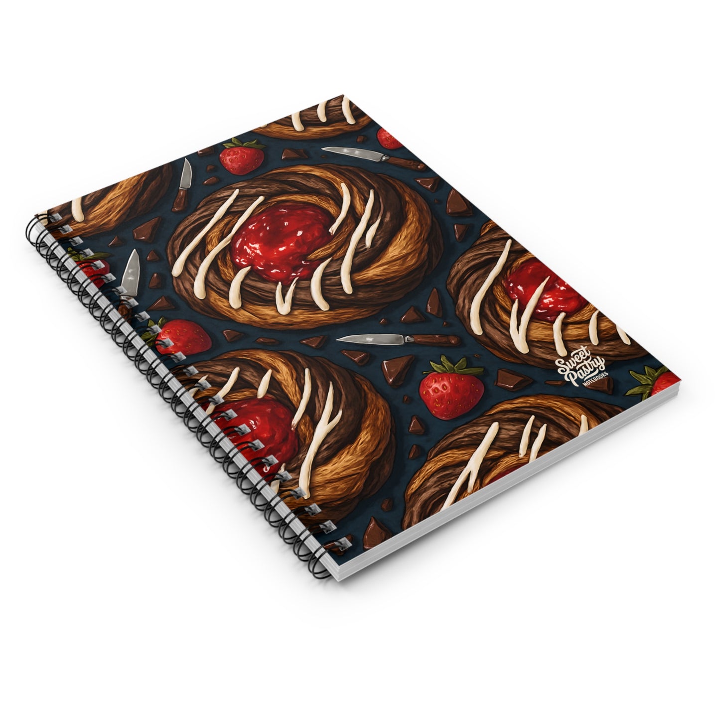 !LIMITED EDITION! Spooky Danish Spiral Notebook — Dessert-Inspired Spiral Notebook for Bakers | Sweet Pastry Notebooks