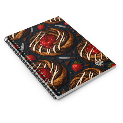 !LIMITED EDITION! Spooky Danish Spiral Notebook — Dessert-Inspired Spiral Notebook for Bakers | Sweet Pastry Notebooks