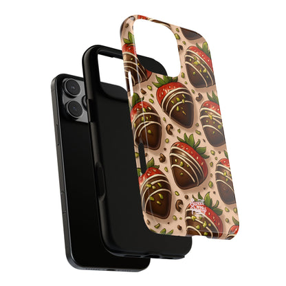 Chocolate Strawberries Phone Case – Dessert-Inspired Protective Case