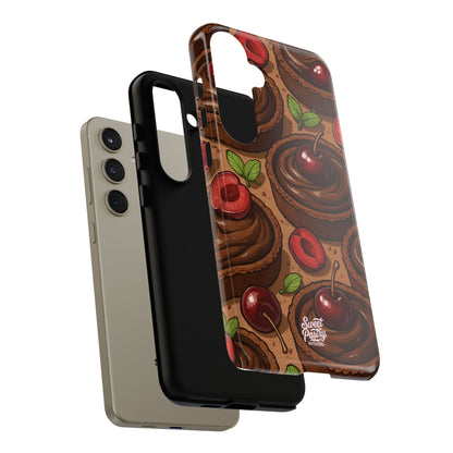 Cherry Chocolate Tart Phone Case – Dessert-Inspired Protective Case