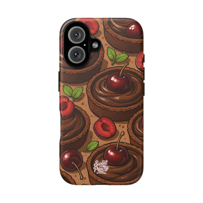 Cherry Chocolate Tart Phone Case – Dessert-Inspired Protective Case