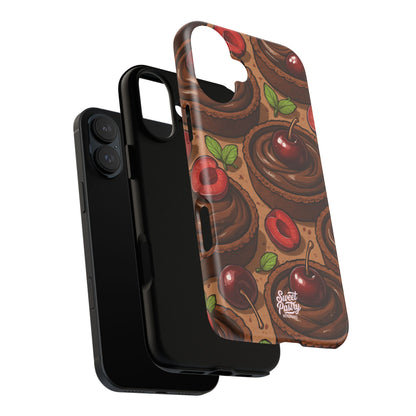 Cherry Chocolate Tart Phone Case – Dessert-Inspired Protective Case