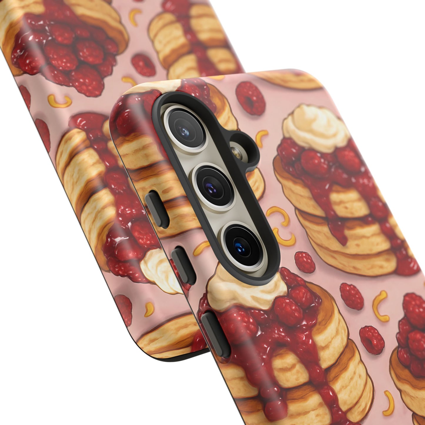 Raspberry Pancakes Phone Case – Dessert-Inspired Protective Case